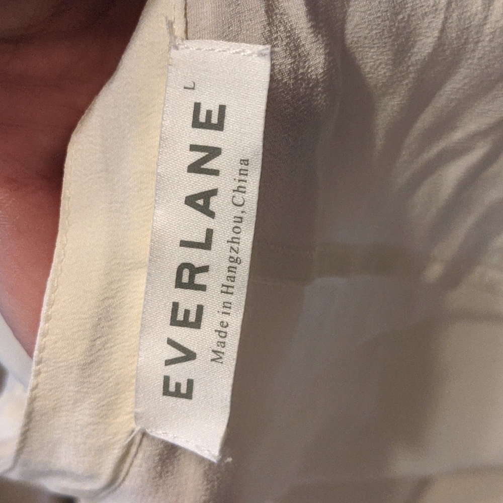 Everlane Silk Ivory Cream Top - Picture 6 of 8